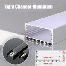 10Pcs 3.3FT U Shape Aluminum Channel LED Diffuser Track For LED Strip Light Bar
