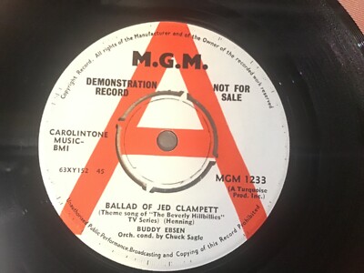 BUDDY EBSEN . BALLAD OF JED CLAMPETT / MAIL ORDER BRIDE  . 1964   Promotional