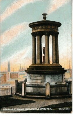 EDINBURGH - DOUGLAS STWART MONUMENT FARBIGE POSTKARTE