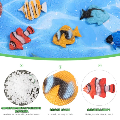 12PCS Tropical Fish Ocean Model Toy Fish Figurines Ocean Animals Toys for Play - Picture 12 of 13