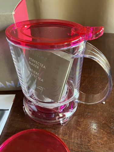 Máquina de té perfecta TEAVANA rosa fucsia libre de BPA 16 OZ - Imagen 2 de 5