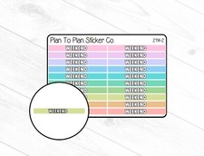 2114-2 Weekend Banner Pastel Planner Stickers.