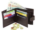 MENS RFID BLOCKING SOFT REAL LEATHER WALLET CREDIT CARD HOLDER PURSE 340 BROWN 