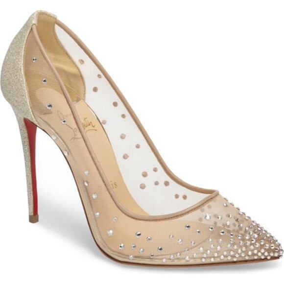 christian louboutin strass heels