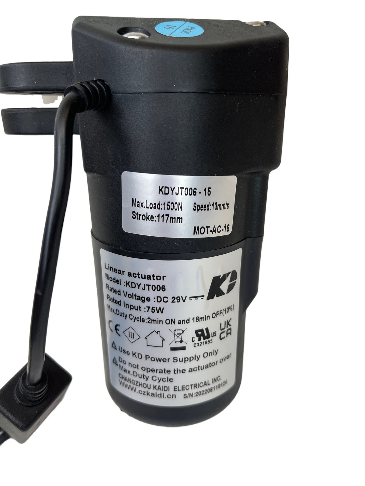 Kaidi KDYJT00615 Electric Recliner Sofa Chair Motor Actuator Power Ram