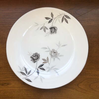 Noritake Rosamor 5851S Gray Roses Dinner Plate