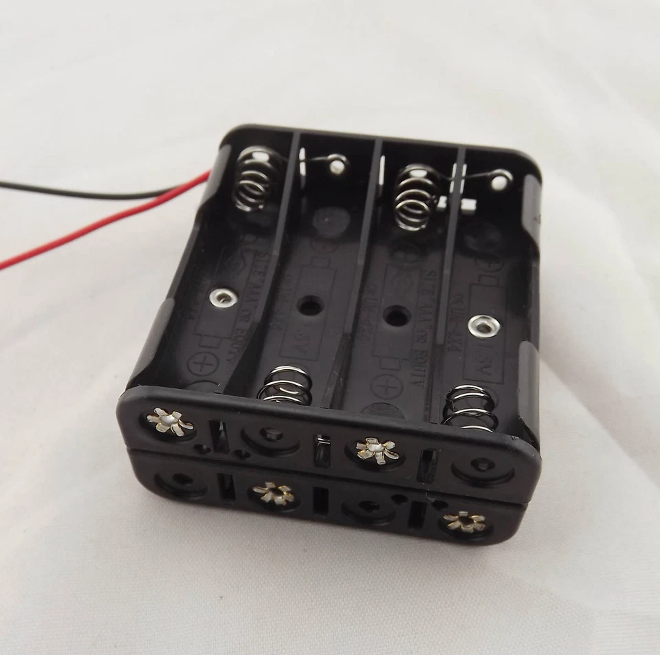 1pc 8x AAA Size LR03 Cell Battery Batteries Holder Box Case 12V With Wire Lead - Image 2 of 4