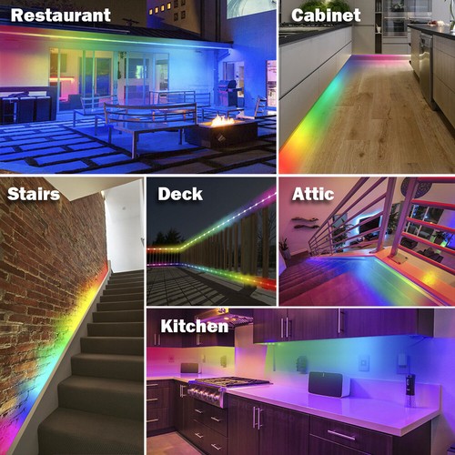 Led Strip Lights 16.4ft RGB LEDs Color Changing for Bedroom Desk Home Decoration - Picture 8 of 11