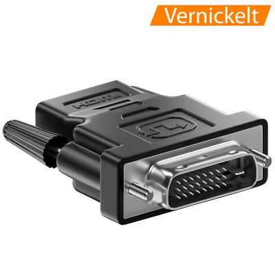 HDMI auf DVI Adapter - HDMI A Buchse zu DVI Stecker | 24+1 Kontakte Vernickelt
