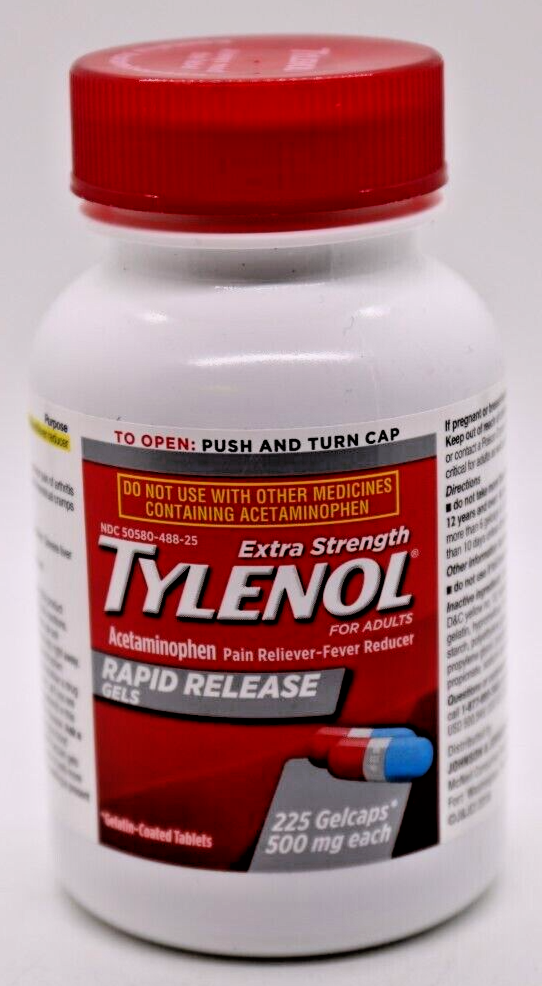 TYLENOL Extra Strength 500mg Rapid Release Gels W/Acetaminophen 225 Count04/2025 300450488305 eBay