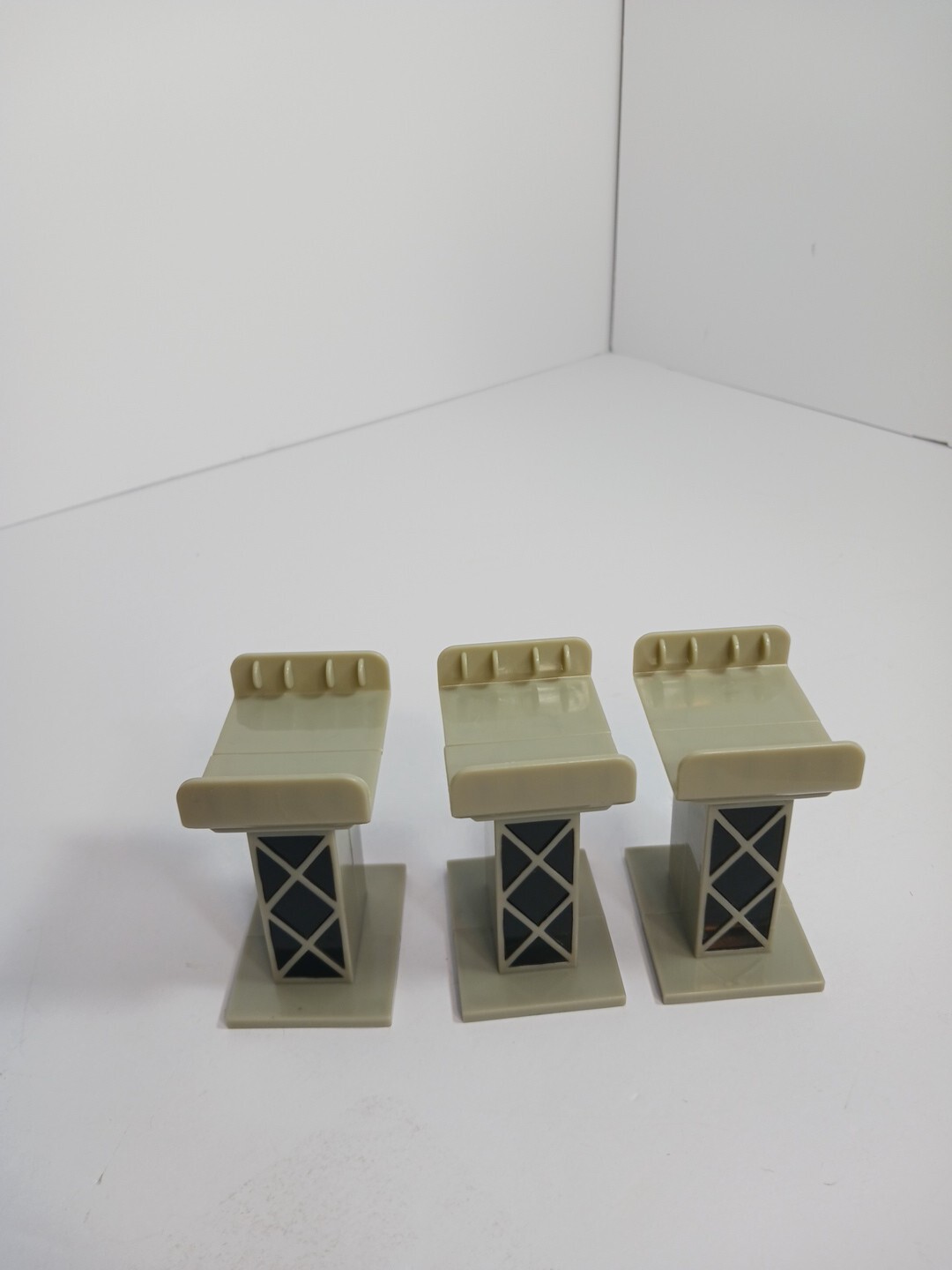 Train Wooden Railway Track Risers Piece Plastic Lot 3