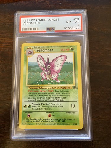 Venomoth (Unlimited) graded PSA 8 for sale on eBay