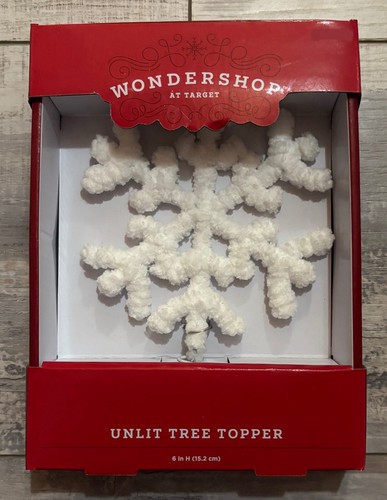 "Copo de nieve Wondershop ❄️ Topper de árbol - blanco - 6"" - NUEVO - Imagen 2 de 6