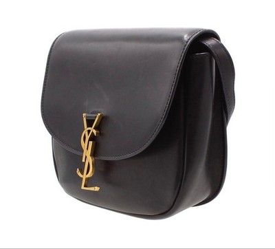 Saint Laurent Schultertasche Kaia Schwarz Leder Gold Hardware Italy mit Staub...