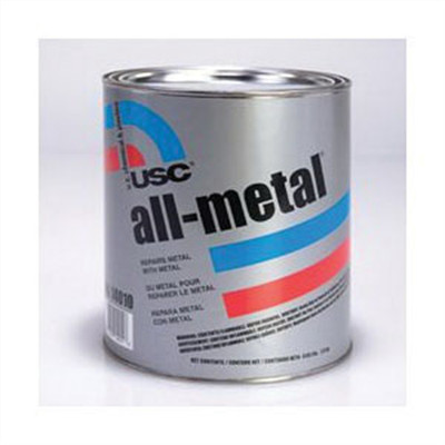 US Chemical All-Metal 14010 Specialty Body Filler, 1 gal Can, Metallic Silver, P
