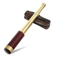 Jwthee Pirate Monocular Telescope Collapsible Brass Spyglass Bird Watching