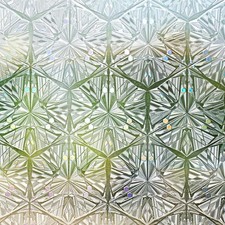 Window Privacy Film Decorative UV Blocking Static Cling Stained Glass Sticker