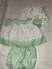 Vintage Cabbage Patch Kids/Doll Clothes Green Preemie Outfit (680)
