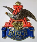 Busch Vintage Flying Eagle 3D Sign Beer A Logo Faux Wood Red Gold Blue Man Cave