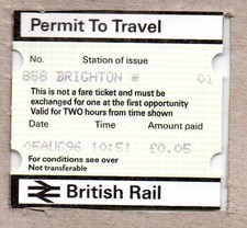 Brighton 01 - PERTIS Permit to Travel - East Sussex BN1