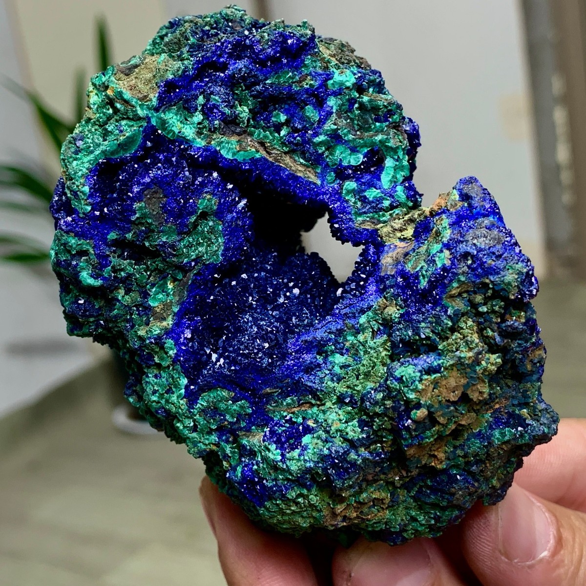 402G BEST Natural Azurite/Malachite crystal minerals specimens