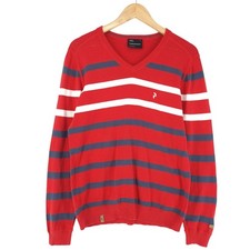 Peak Performance Vintage Striped Red V-Neck L...