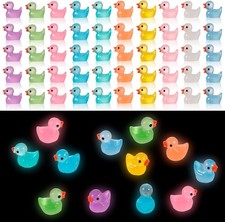 Mini Enten 100 Stück,Harz Mini Enten Leuchtend Wichtel Zubehör,Mini Enten Figure