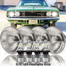 4pcs 5.75 5-34 Inch Led Headlights High Low Beam Fit Dodge Charger Monaco