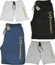 EMPORIO ARMANI EA7 BRAND NEW REGULAR FIT TERRY COTTON SWEAT SHORTS SALE 75%