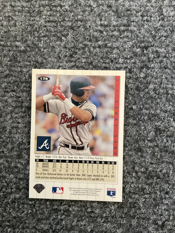 1994 Upper Deck Collector's Choice - #178 Javy Lopez - Image 2 of 2