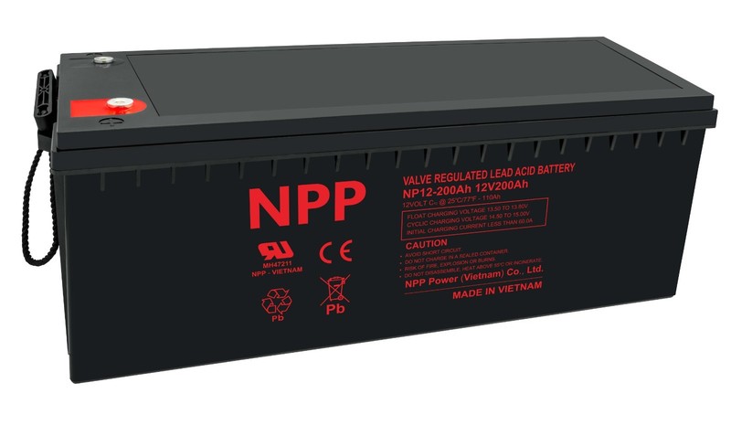 NP12-200Ah Gel Battery 12V 200Ah For Solar Power UPS Marine Boat RV (12 count)