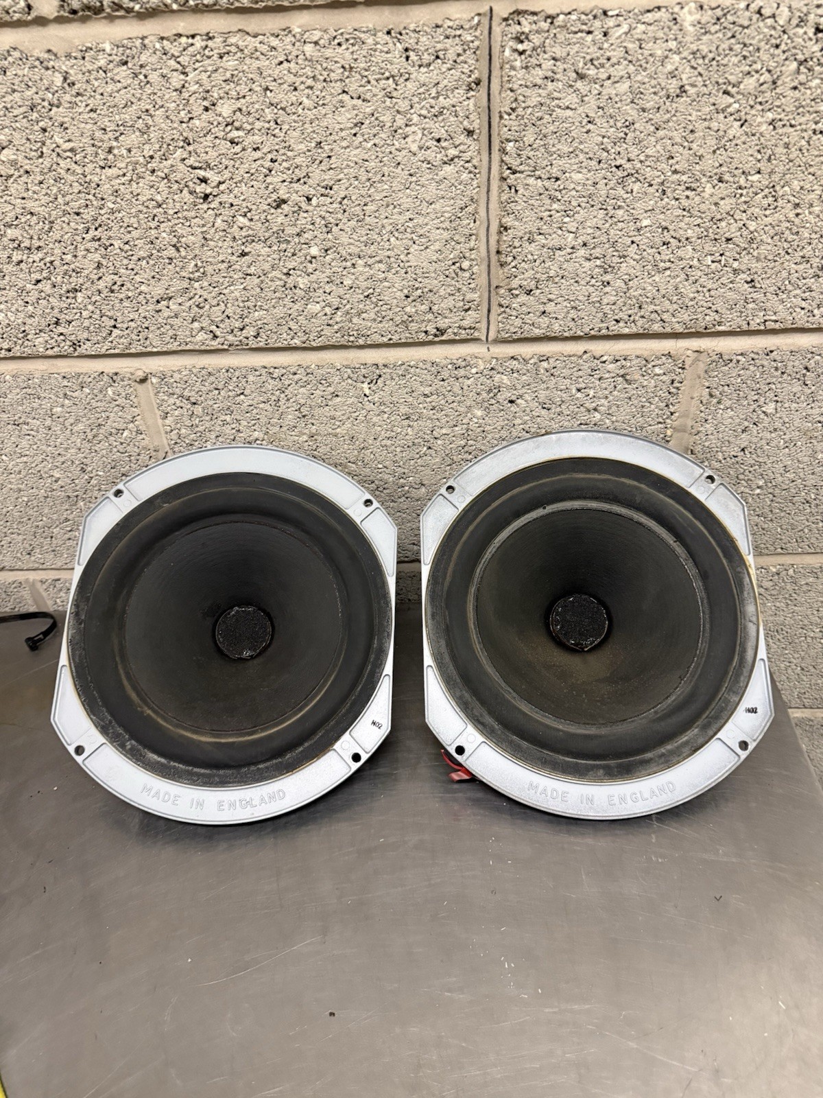 Vintage Goodmans 10” Woofer Pair Made in England HiFi Drivers 03C Untested 