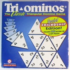 Triominos (Triangular Dominos, 2002 Pressman) Blue Tiles