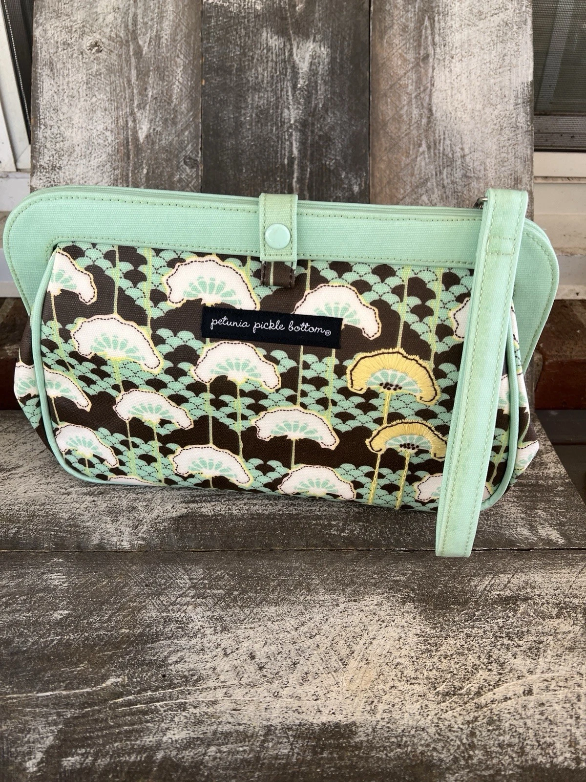 Petunia Pickle Bottom Diaper Bag/wristlet With Wipe Case & Built In Changing Pad
