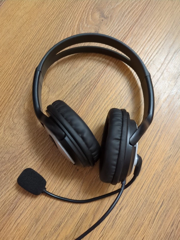 Microsoft LifeChat LX-3000 Black USB Wired Headset Mic Over Ear Head Set - Image 4 of 4