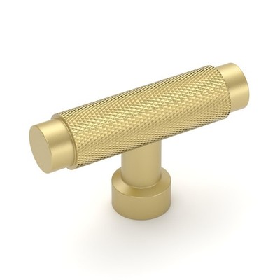 Knurled Cabinet Knobs 10-Pack Brushed Gold Kitchen Pulls for Drawers