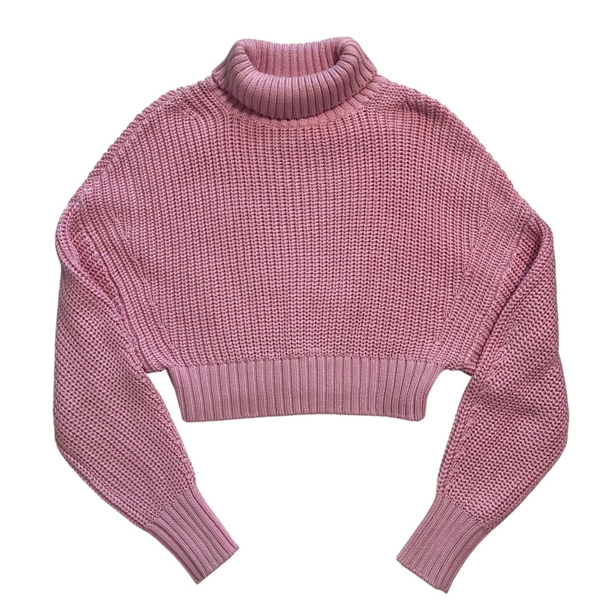 Banana Republic 2025 Janie Cropped Cotton Mock Neck Spring Sweater SZ XS View 2