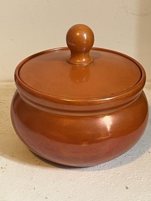 Orange Glanz Moorcroft Keramik Deckeltopf - um 1913 - schönes Exemplar