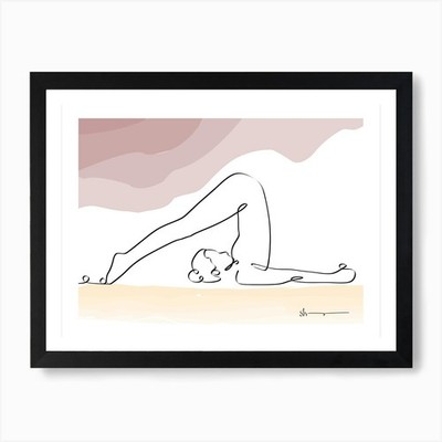 Plow Pose Halasana Art Print Framed Wall Art Poster Canvas Print Picture