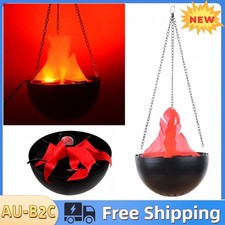 LED Fake Fire Cauldron Flame Light Halloween Prop Artificial 3D Campfire Light