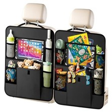 Car Backseat Organizer with Tablet Holder, 6 Storage Pockets Seat Back Black