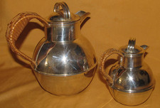 Service à thé théière cafetière pot à lait métal argenté anglais EPNS Art Déco