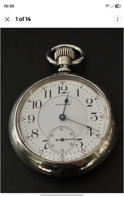 Waltham Pocket Watch - 1903 Silver Railroad Grade - 18S, 21J, Fully Functional.