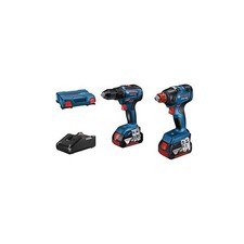 COMBO KIT 2 OUTILS 18V : GDX 18V-200 + GSR 18V-55 + GBA 18V 2x4,0Ah + GAL 18V-40