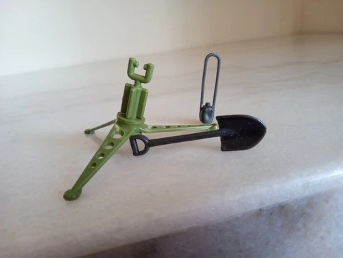 GI Joe 1984 Field Outpost Accessories Tripod-Shovel & Canteen 4 Pc Hasbro