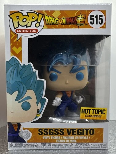 Funko Pop SSGSS Vegito #515 Metallic Exclusive Dragon Ball Z Collectible Figure