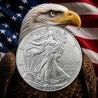 New Listing2024 American Silver Eagle $1 Coin 1 oz .999 Fine Silver BU Great Price!