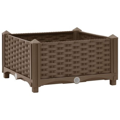 Raised Bed Polypropylene Outdoor Planter Garden Box Container Display vidaXL