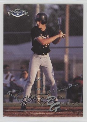 1995 Classic Assets Silver Foil Signature Ben Grieve #18 Rookie RC n7e