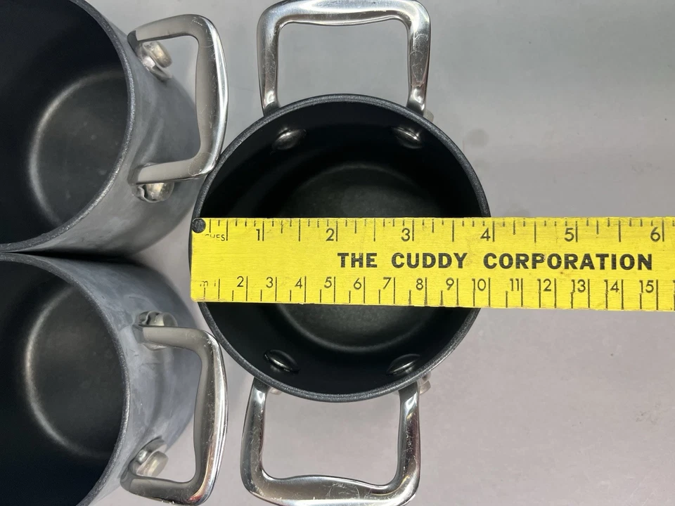 Cook's Essentials 5/8 Quart Non Stick Cookware Mini Sauce Pans, 4" lot of 3 - Image 4 of 4